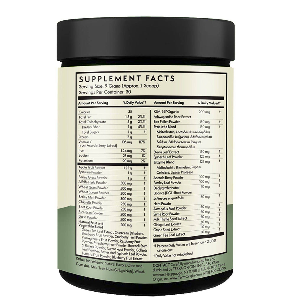 Greens Superfoods Powder - Premium Dietary Supplement from Terra Origin - Just $20! Shop now at Shop A Positive You