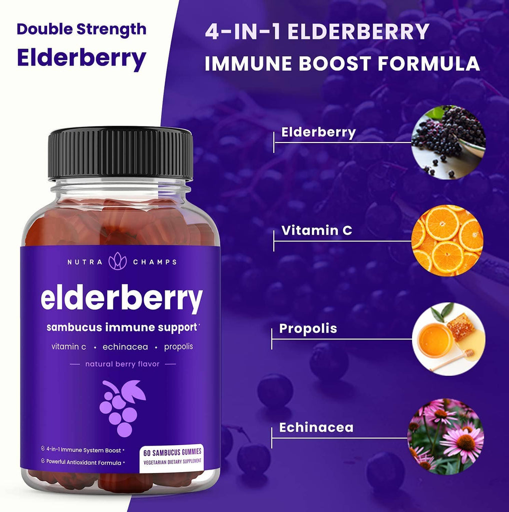 Elderberry Gummies - Premium  from NutraChamps - Just $14.95! Shop now at Shop A Positive You