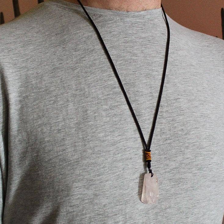 Rose Quartz Raw Necklace - Premium  from Pebble House - Just $12! Shop now at Shop A Positive You