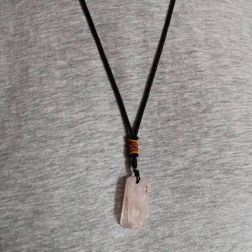 Rose Quartz Raw Necklace - Premium  from Pebble House - Just $12! Shop now at Shop A Positive You