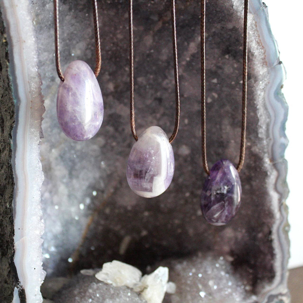 Amethyst Polished Necklace - Premium Crystals from Pebble House - Just $10! Shop now at Shop A Positive You