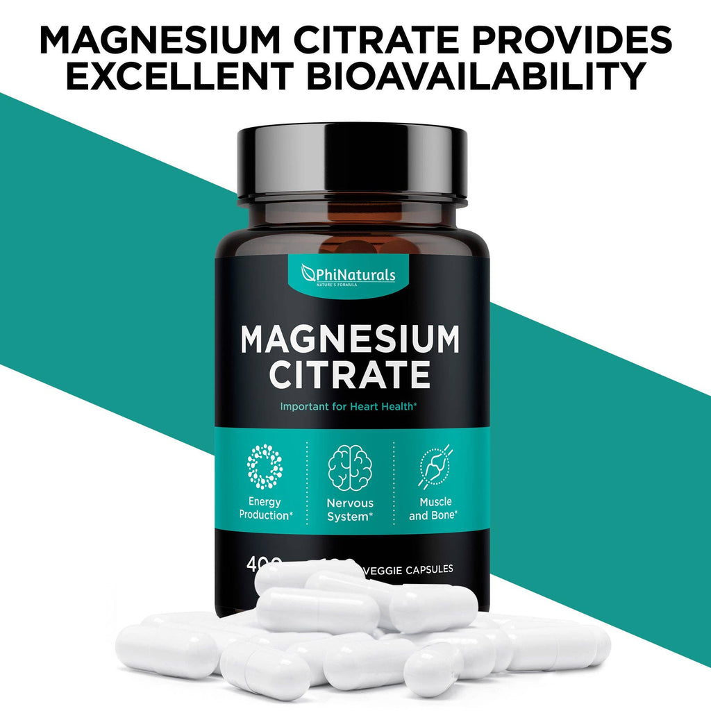 Magnesium Citrate 400mg Supplement - Premium Dietary Supplement from Excel Nutritionals LLC DBA Phi Naturals - Just $14.99! Shop now at Shop A Positive You