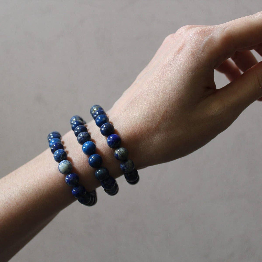 Lapis Lazuli Bracelet 8mm or 6mm (Crystals & Stones) - Premium  from Pebble House - Just $12! Shop now at Shop A Positive You