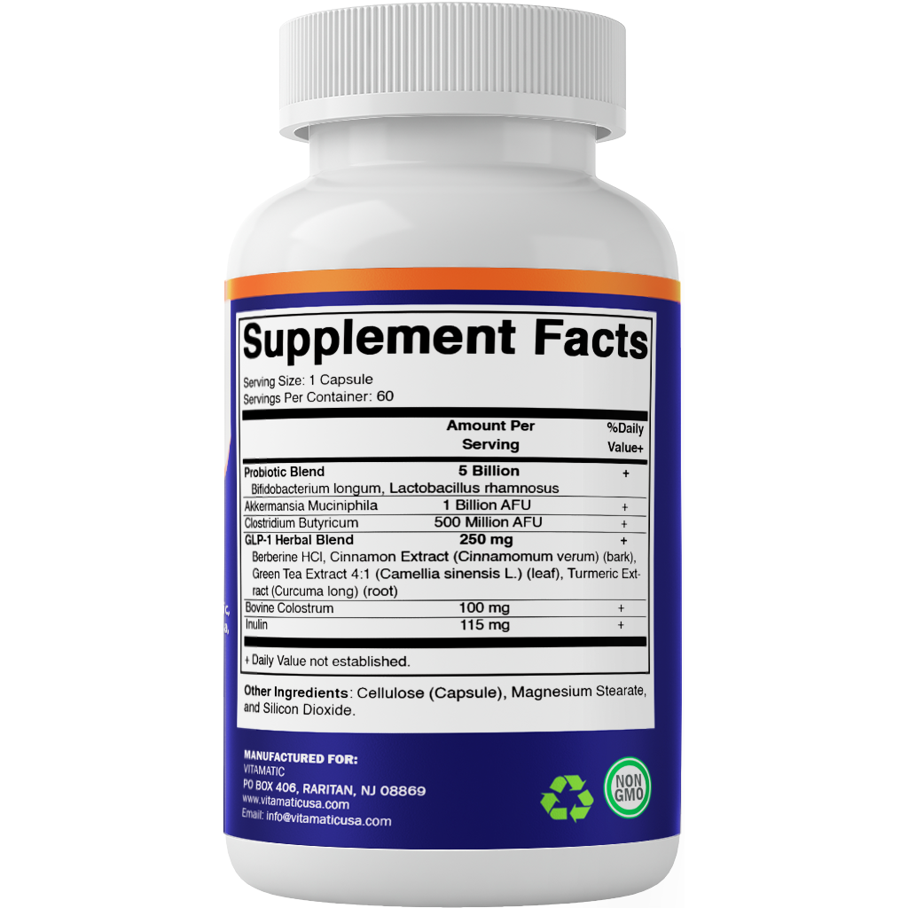 Vitamatic GLP-1 Support Supplement- 60 Capsules - Premium  from Vitamatic - Just $17.98! Shop now at Shop A Positive You