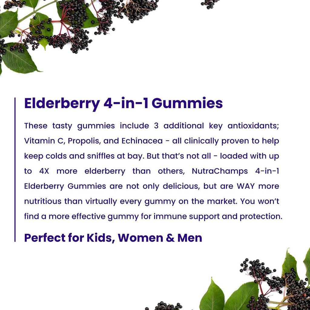 Elderberry Gummies - Premium  from NutraChamps - Just $14.95! Shop now at Shop A Positive You