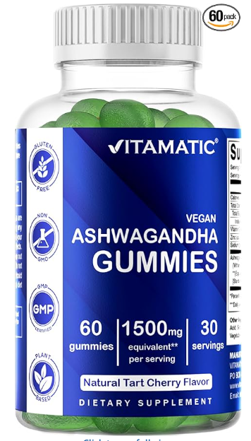 Vitamatic Ashwagandha Gummies 1500 mg - Premium  from Shop A Positive You - Just $9.99! Shop now at Shop A Positive You