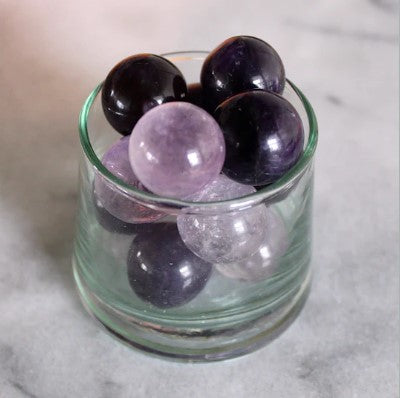 Amethyst Mini Sphere - Premium Crystals from Pebble House - Just $4! Shop now at Shop A Positive You