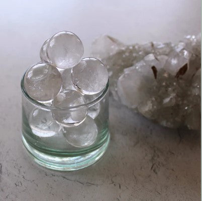 Clear Quartz Mini Sphere - Premium Crystals from Pebble House - Just $4! Shop now at Shop A Positive You