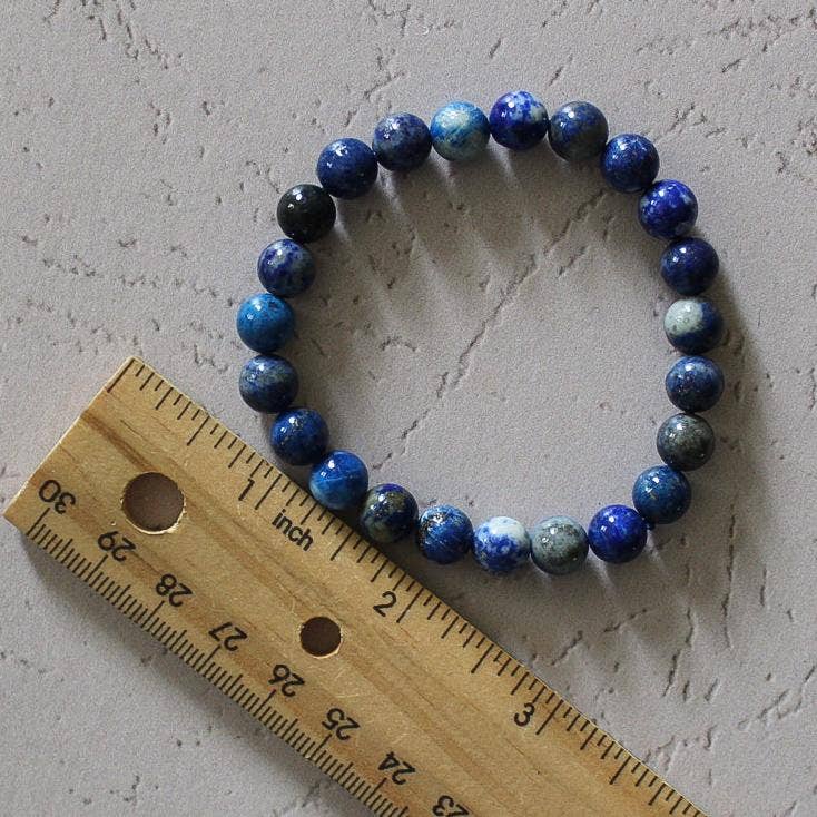 Lapis Lazuli Bracelet 8mm or 6mm (Crystals & Stones) - Premium  from Pebble House - Just $12! Shop now at Shop A Positive You