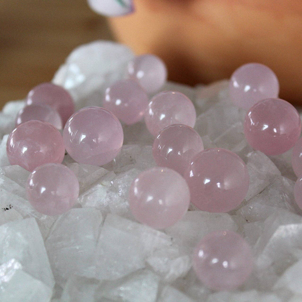 Rose Quartz Mini Sphere (Crystals & Stones) - Premium  from Pebble House - Just $4! Shop now at Shop A Positive You