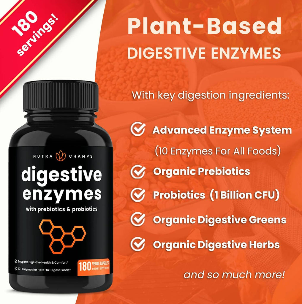 Digestive Enzymes - Premium  from NutraChamps - Just $29.96! Shop now at Shop A Positive You