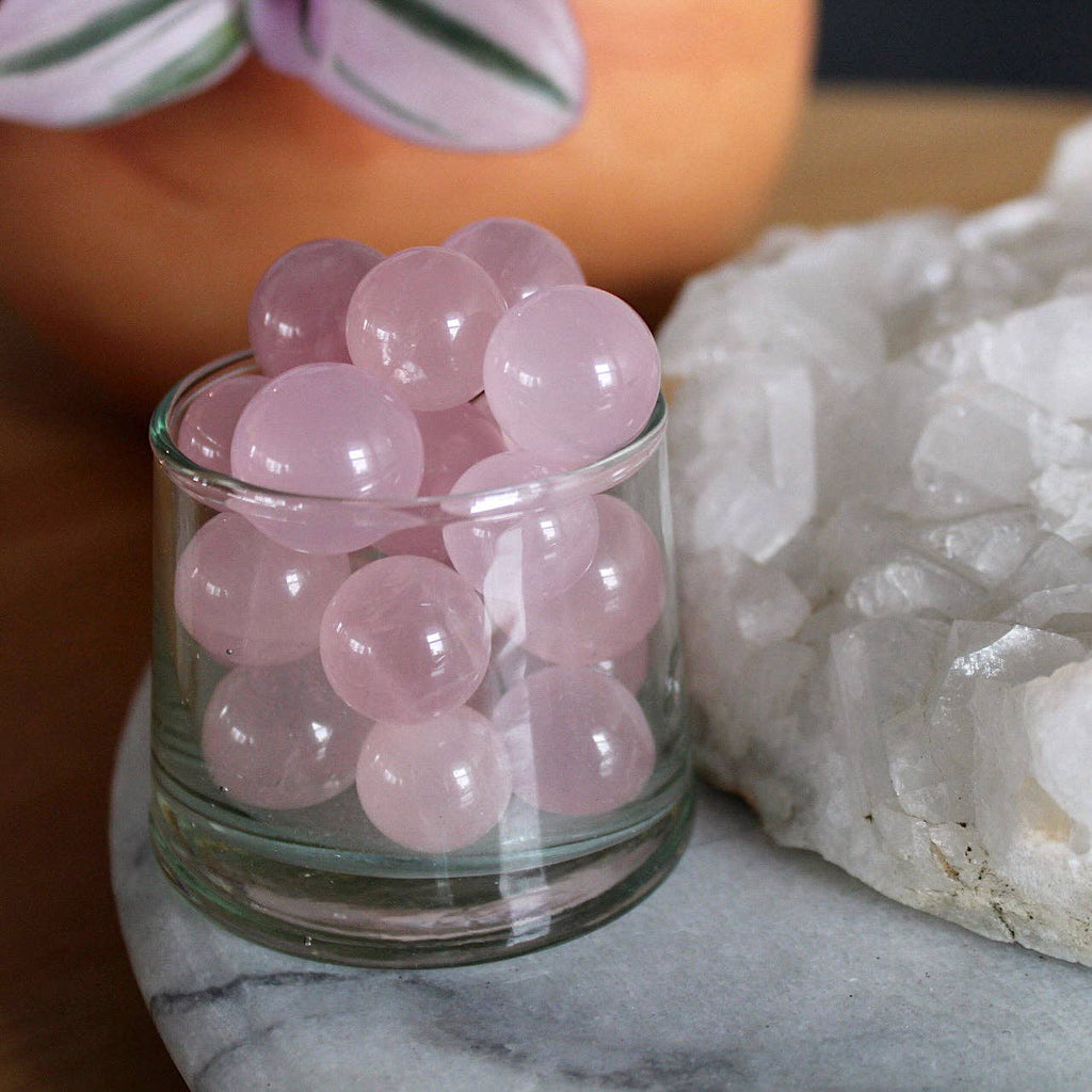 Rose Quartz Mini Sphere (Crystals & Stones) - Premium  from Pebble House - Just $4! Shop now at Shop A Positive You