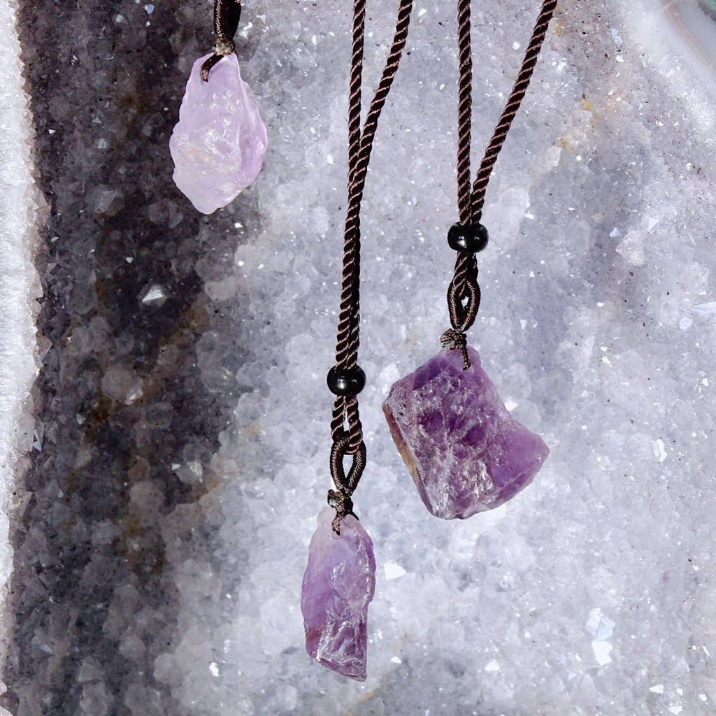 Amethyst Raw Necklace - Premium  from Pebble House - Just $12! Shop now at Shop A Positive You