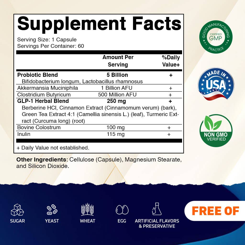 Vitamatic GLP-1 Support Supplement- 60 Capsules - Premium  from Vitamatic - Just $17.98! Shop now at Shop A Positive You