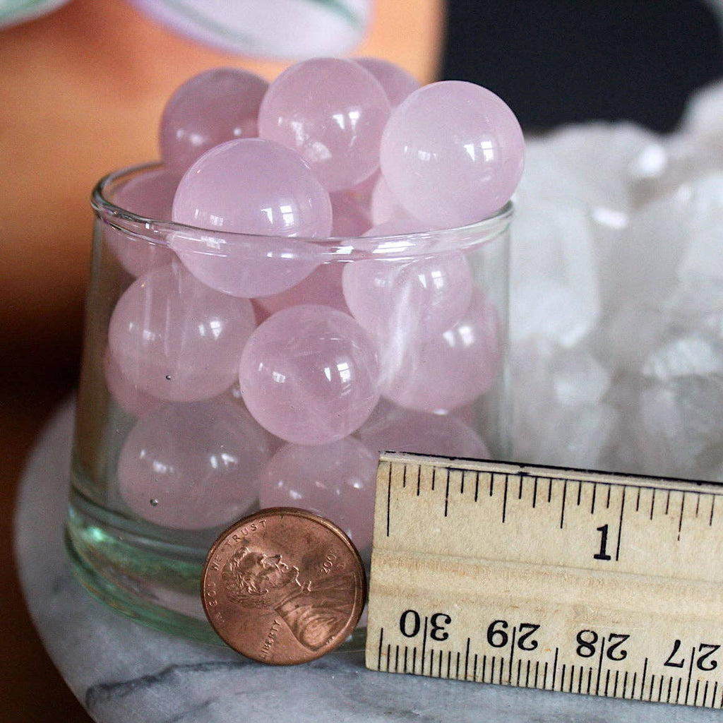 Rose Quartz Mini Sphere (Crystals & Stones) - Premium  from Pebble House - Just $4! Shop now at Shop A Positive You