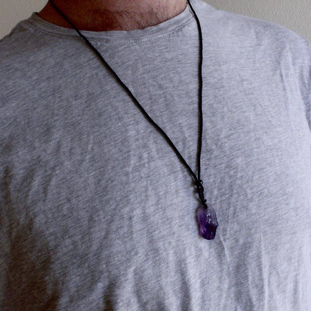 Amethyst Raw Necklace - Premium  from Pebble House - Just $12! Shop now at Shop A Positive You