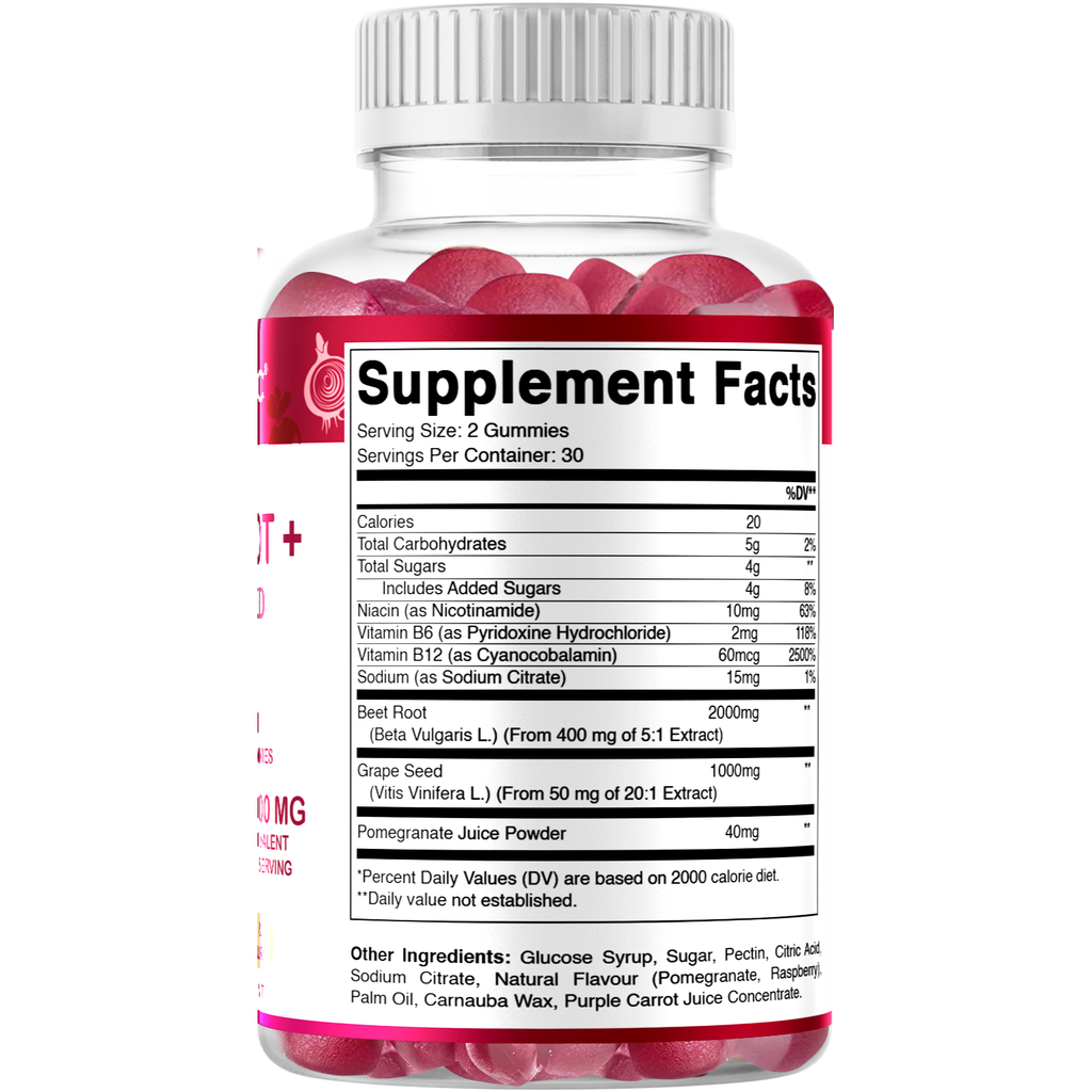 Vitamatic | Beet Root 3000mg Per Serving | 60 Gummies - Premium  from Vitamatic - Just $11.98! Shop now at Shop A Positive You