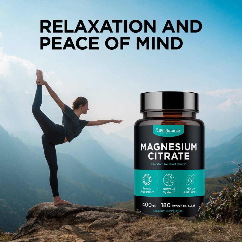 Magnesium Citrate 400mg Supplement - Premium Dietary Supplement from Excel Nutritionals LLC DBA Phi Naturals - Just $14.99! Shop now at Shop A Positive You