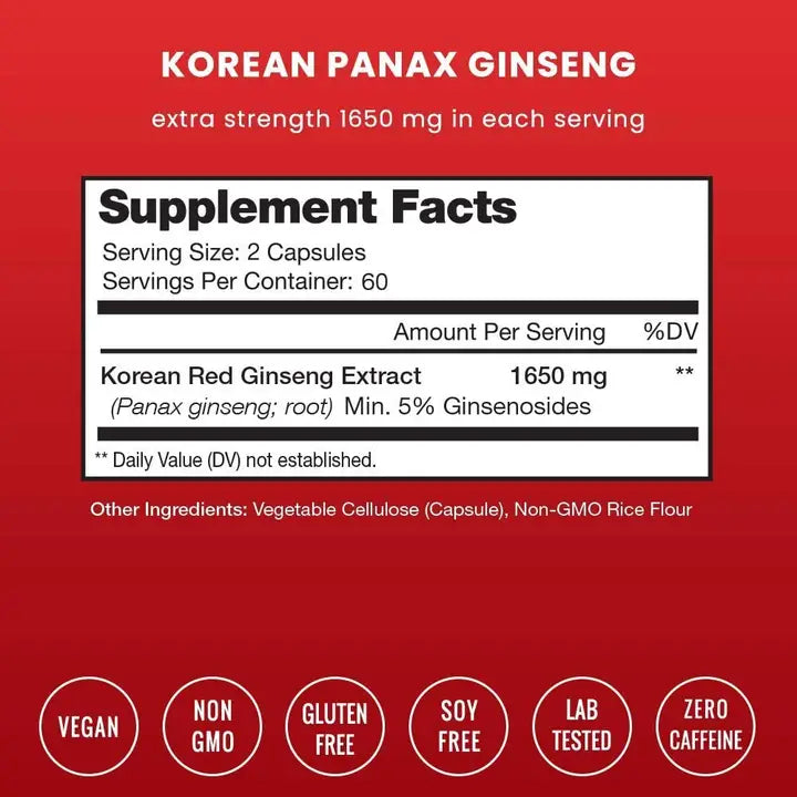 Korean Panax Ginseng - Premium Dietary Supplement from NutraChamps - Just $26.95! Shop now at Shop A Positive You