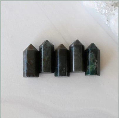 Moss Agate Tower - Premium Crystals from Pebble House - Just $6! Shop now at Shop A Positive You