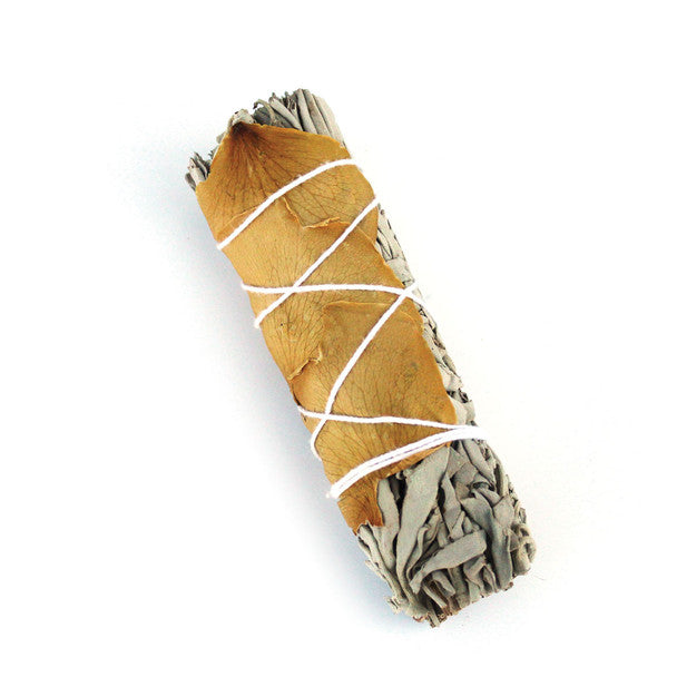 White Sage and Yellow Rose Petal Smudge Stick - Premium  from Shop A Positive You - Just $3.25! Shop now at Shop A Positive You