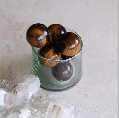 Tiger's Eye Mini Sphere - Premium Crystals from Pebble House - Just $4! Shop now at Shop A Positive You