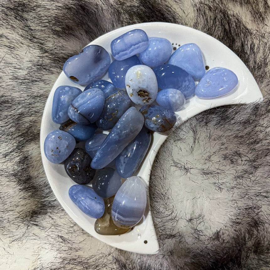 Tumbled Blue Lace Agate - Premium Crystals from Wanderlust Gift - Just $6! Shop now at Shop A Positive You