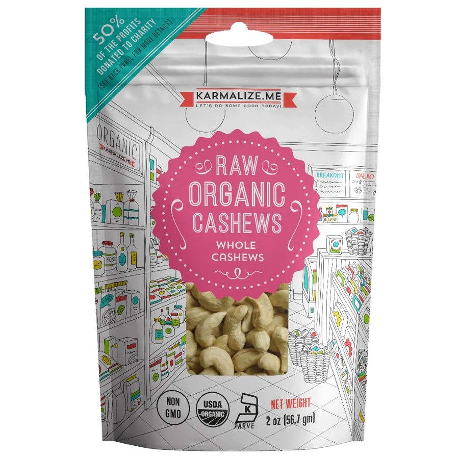 Organic Raw Cashews - Premium Snacks from Karmalize Me - Just $3.50! Shop now at Shop A Positive You