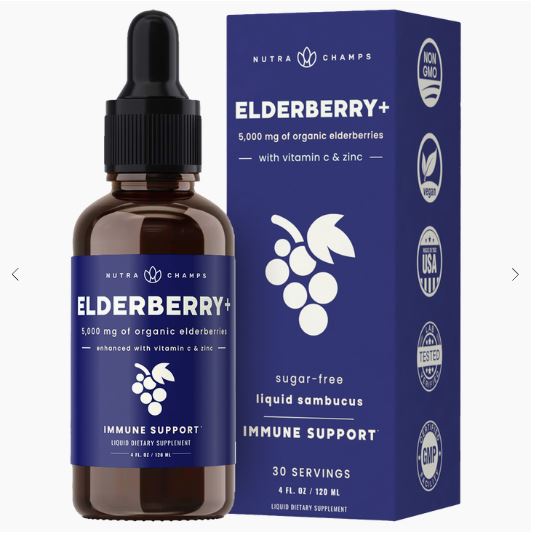 Elderberry Drops Plus - Premium Dietary Supplement from NutraChamps - Just $20.95! Shop now at Shop A Positive You
