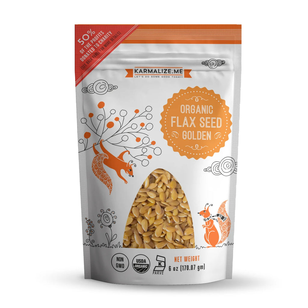Organic Flax Seeds - Golden - Premium Snacks from Karmalize Me - Just $3.50! Shop now at Shop A Positive You