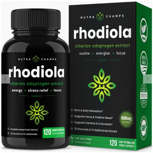 Rhodiola Rosea - Premium Dietary Supplement from NutraChamps - Just $23.95! Shop now at Shop A Positive You