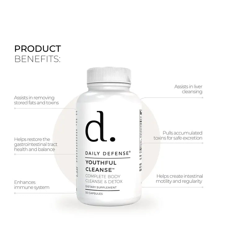Youthful Cleanse Complete Body Cleanse & Detox - Premium Dietary Supplement from Daily Defense - Just $25.95! Shop now at Shop A Positive You