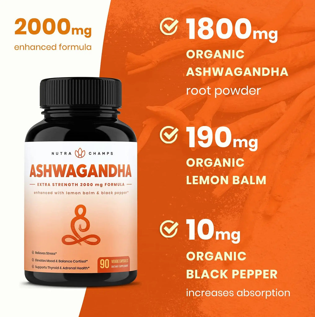 Ashwagandha - Premium Dietary Supplement from NutraChamps - Just $18.96! Shop now at Shop A Positive You