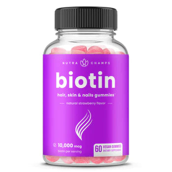Biotin Gummies - Premium Dietary Supplement from NutraChamps - Just $16.49! Shop now at Shop A Positive You