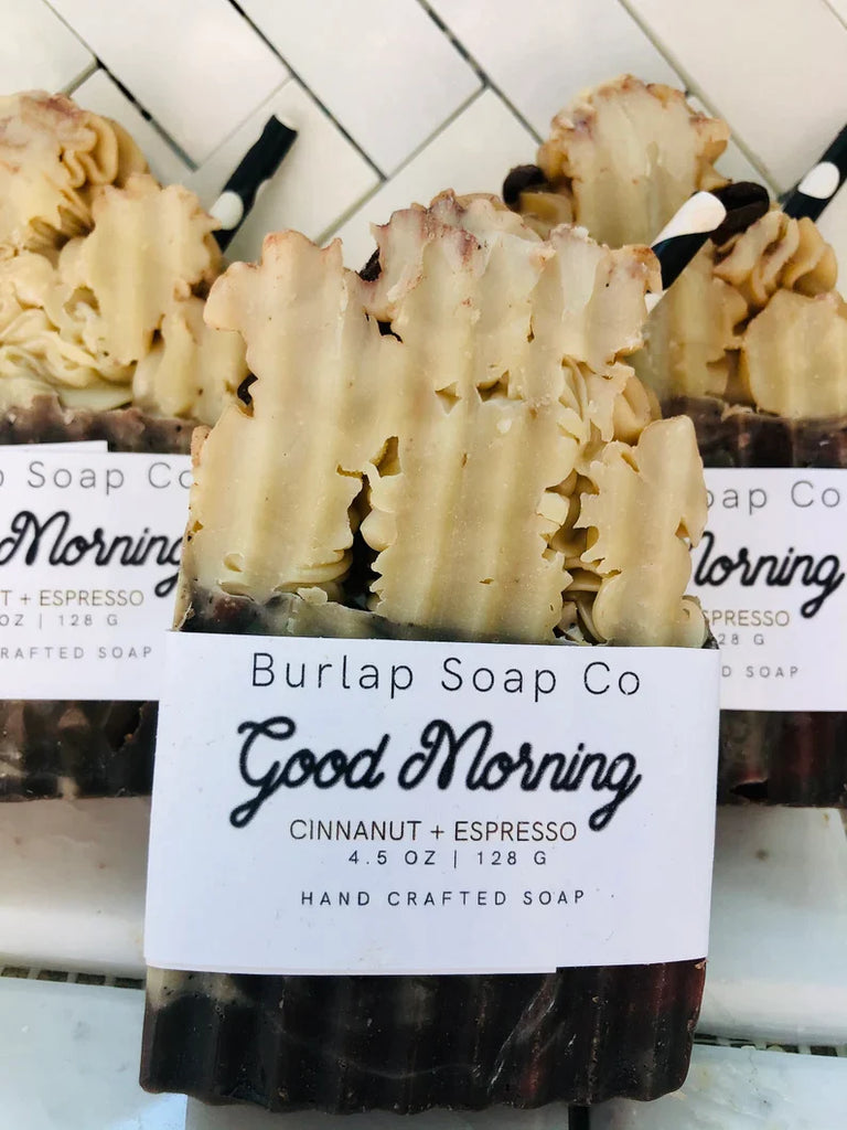 Good Morning Espresso + Cinnanut Handcrafted Artisan Soap - Premium Handcrafted Soap from Burlap Soap Co. - Just $9.90! Shop now at Shop A Positive You