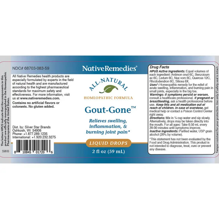 NativeRemedies® Gout-Gone™ - Premium Dietary Supplement from Native Remedies - Just $39.95! Shop now at Shop A Positive You