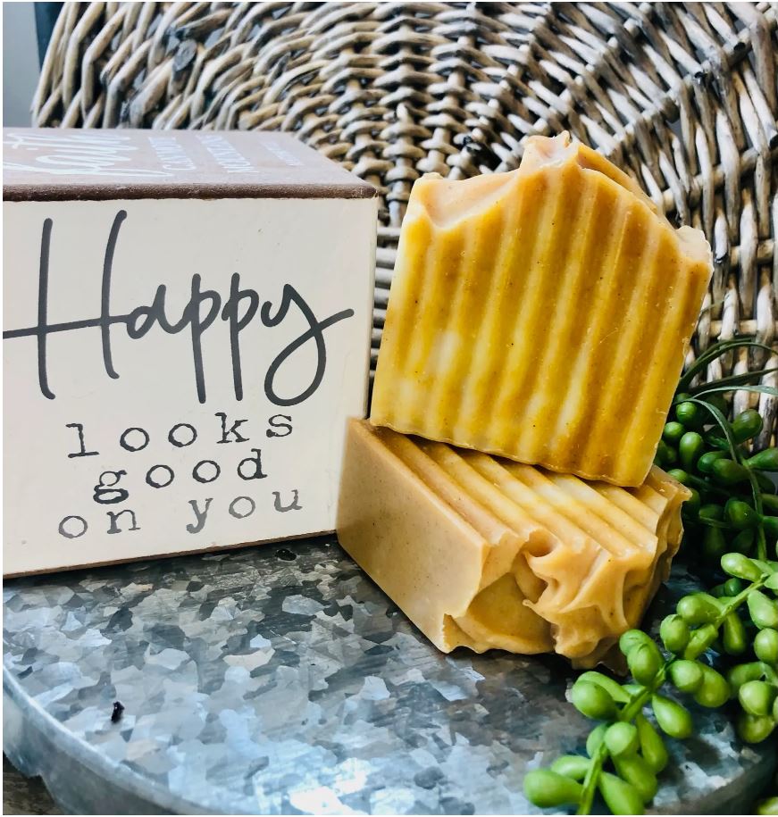 Happiness Poppy + Magnolia + Lily Handcrafted Soap - Premium Handcrafted Soap from Burlap Soap Co. - Just $9.90! Shop now at Shop A Positive You