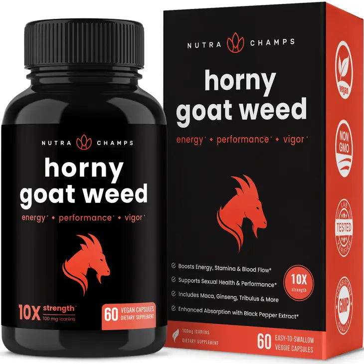 Horny Goat Weed - Premium Dietary Supplement from NutraChamps - Just $18.95! Shop now at Shop A Positive You