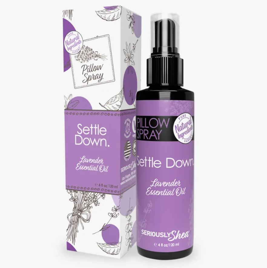 Settle Down Pillow Spray - Premium Essential Oil Spray from Seriously Shea - Just $12! Shop now at Shop A Positive You
