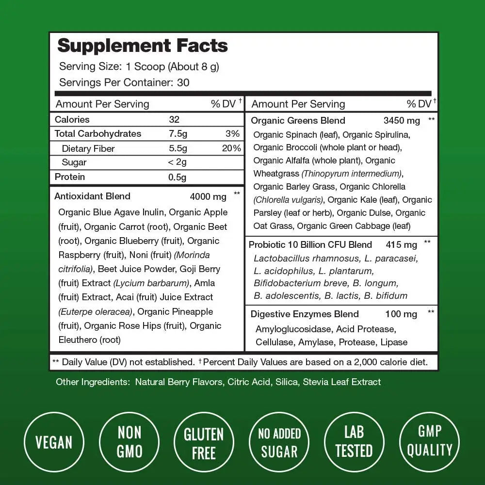 Super Greens - Premium Superfood Blend from NutraChamps - Just $28.95! Shop now at Shop A Positive You